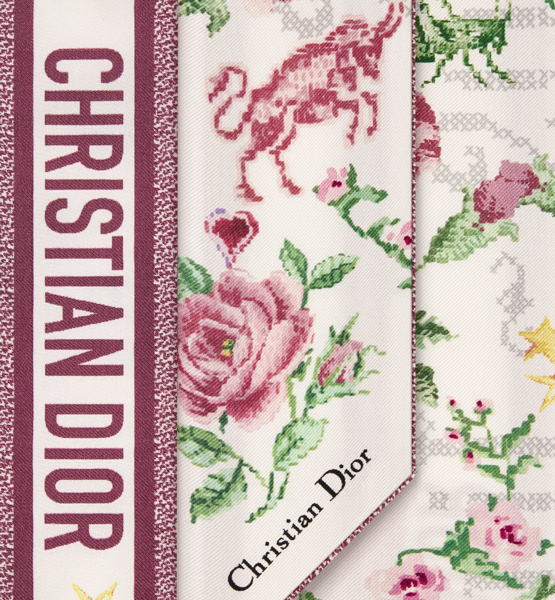 Christian Dior☆トロッター スカーフ☆ガリアーノ期☆ピンク☆シルク