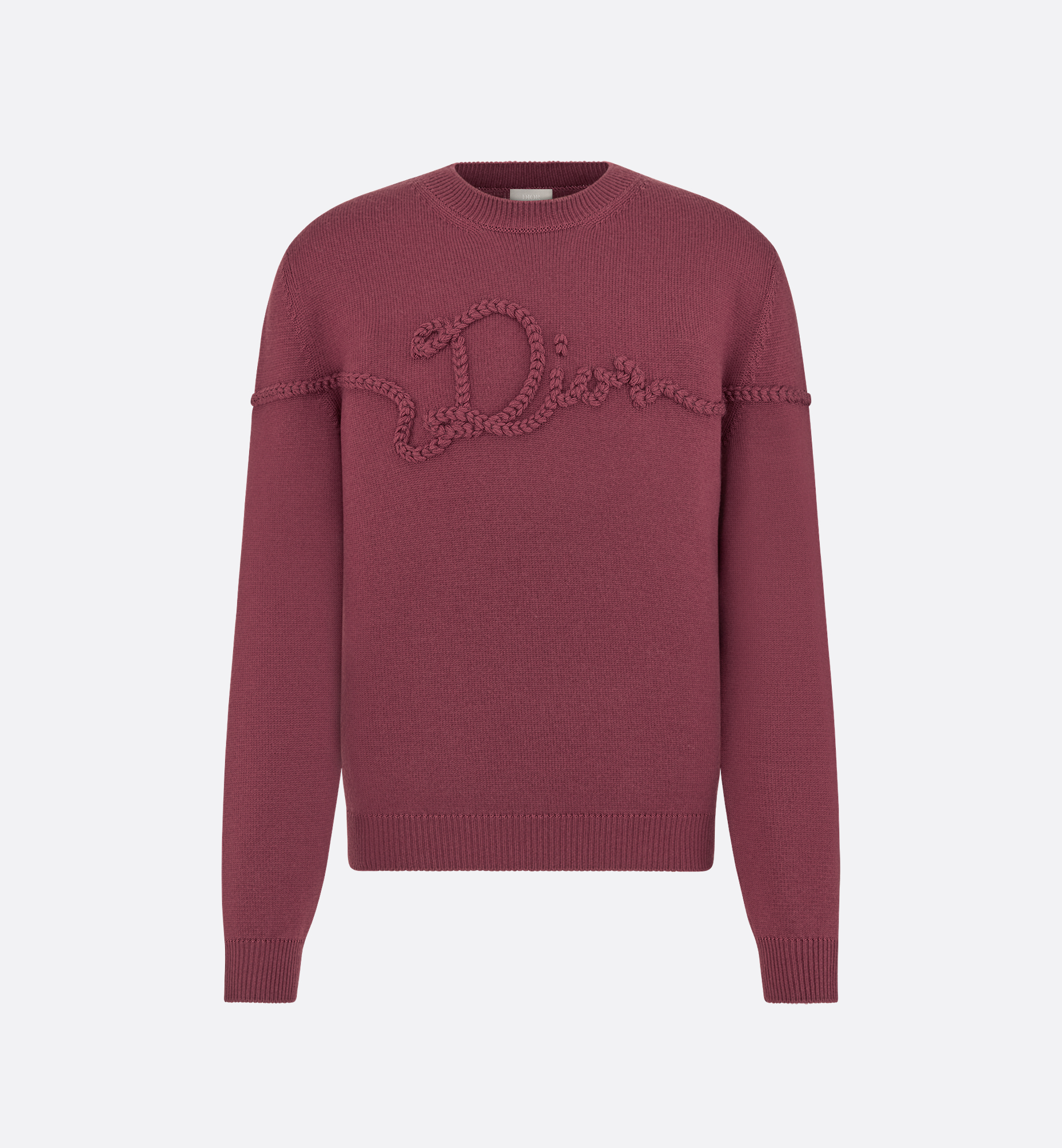 Dior Ribbon Sweater Burgundy Wool Jersey | DIOR