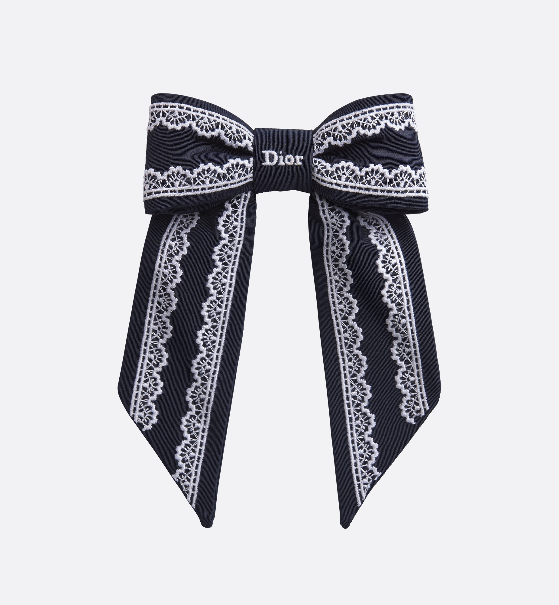 DIOR | Dior Twist リボンバレッタ エンブロイダリー グログラン