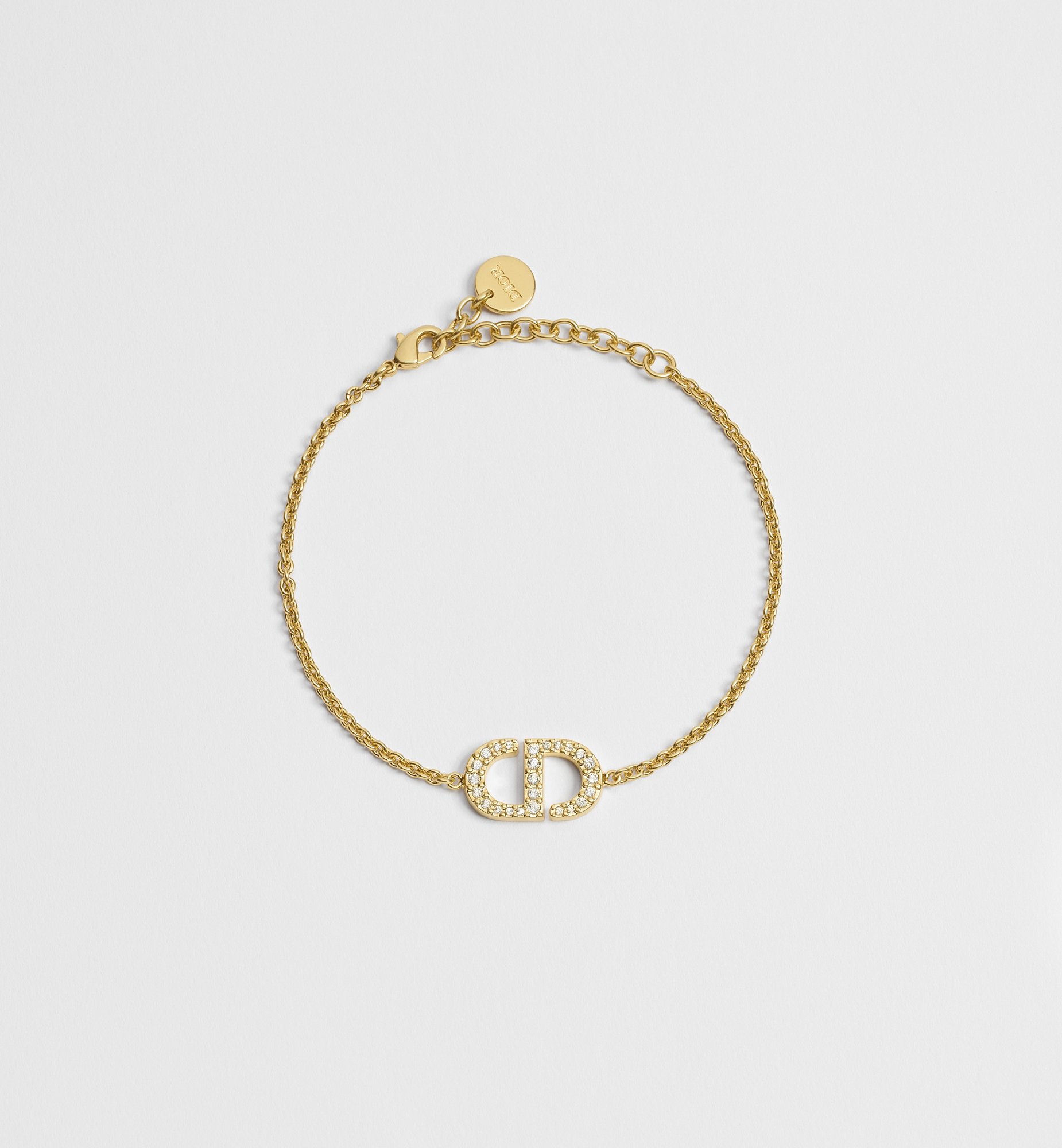 Petit CD Bracelet Silver-Finish Metal and Sparkling Crystals | DIOR