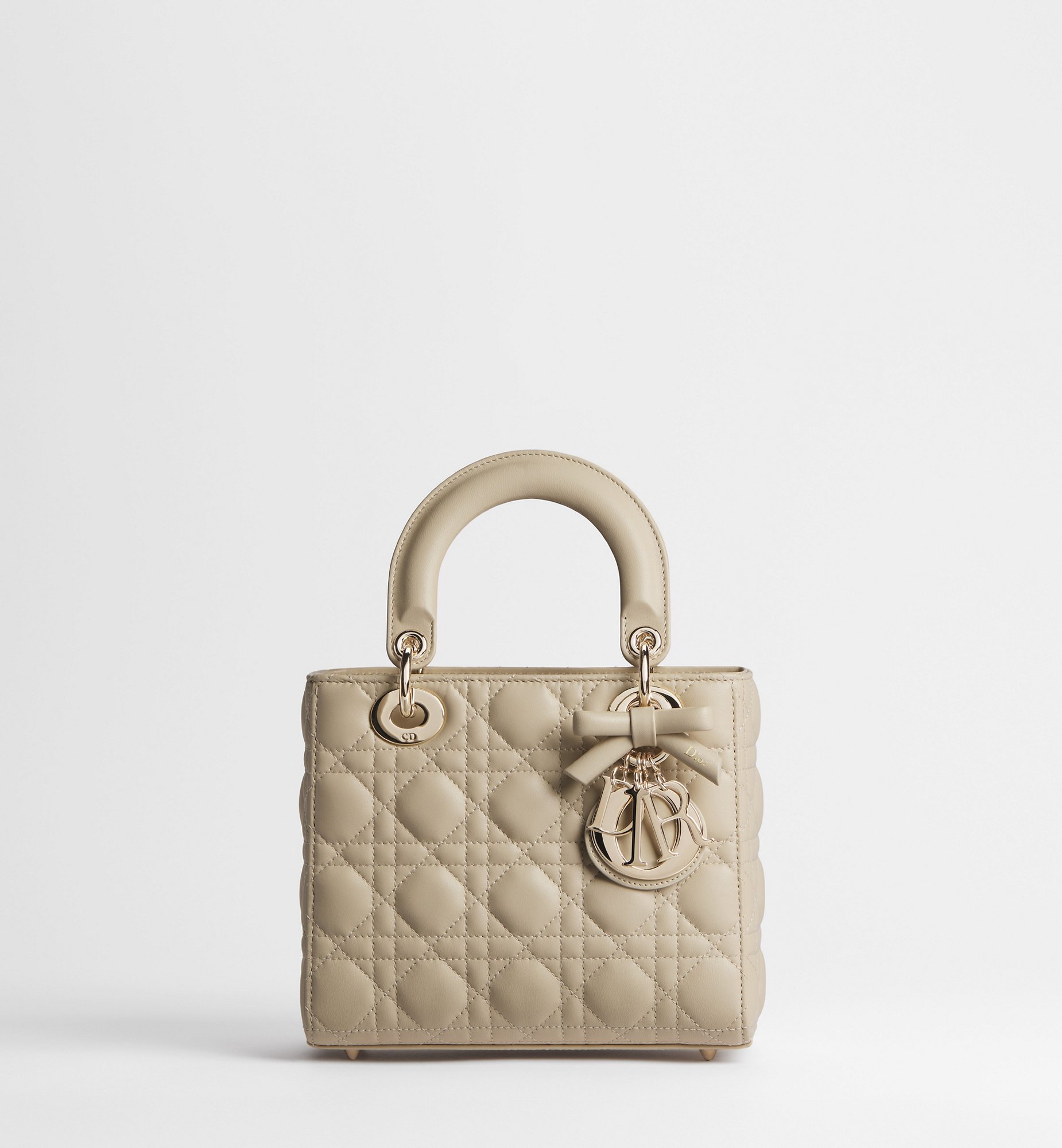 Small Lady Dior Bag with Strap Bleu Tourmaline Cannage Lambskin | DIOR