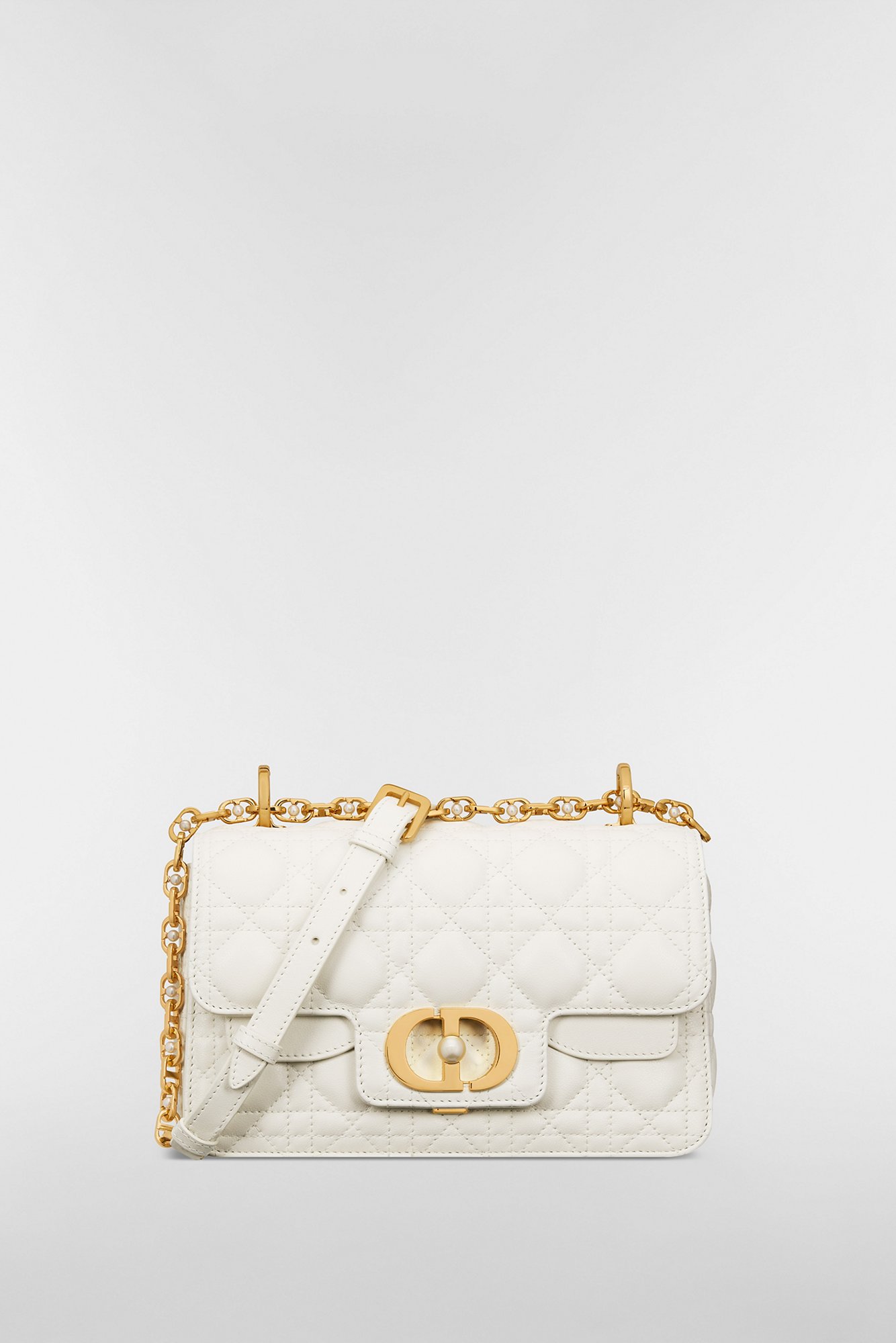 Small Dior Jolie Top Handle Bag Latte Cannage Calfskin | DIOR
