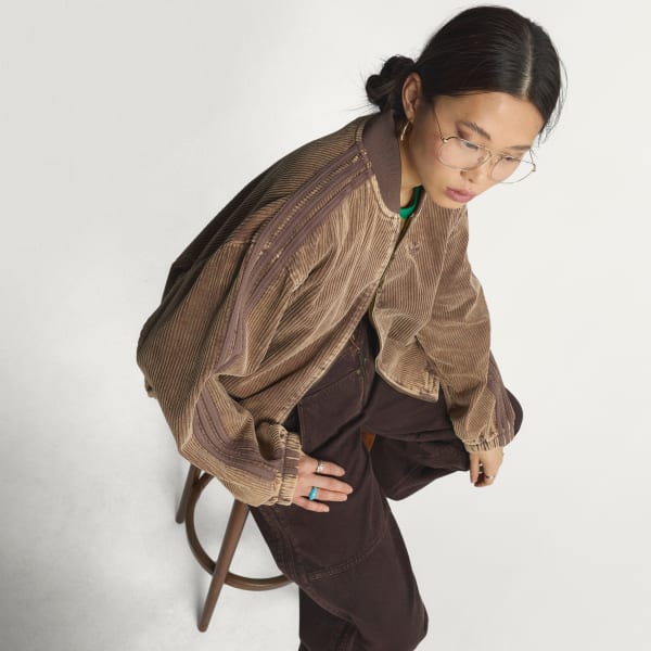 adidas CORDUROY SST JACKET - Brown | Free Shipping with adiClub