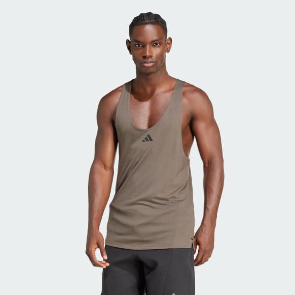 adidas Workout Stringer Tank Top - Green | Free Shipping with adiClub