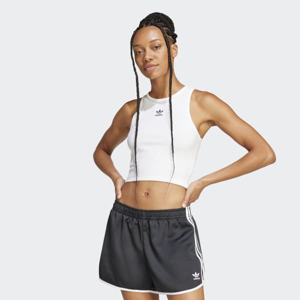 adidas Essentials Ribbed Tank Top - White | Free Shipping with adiClub