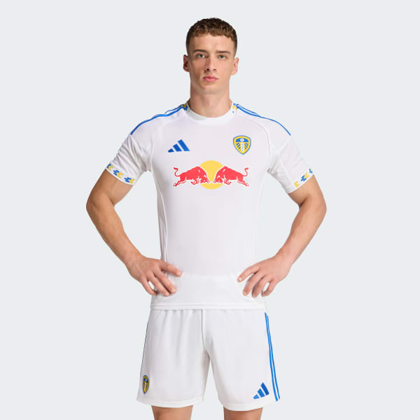 adidas Leeds United FC 25/26 Home Jersey - White | Free Shipping