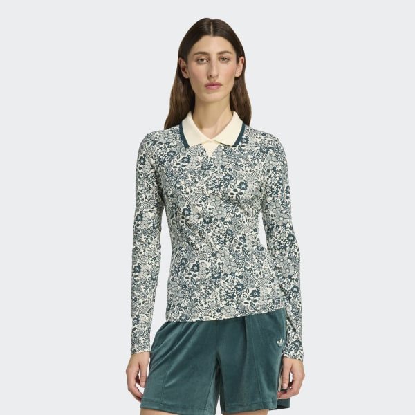 adidas Originals X Liberty London AOP Long Sleeve Tee - White