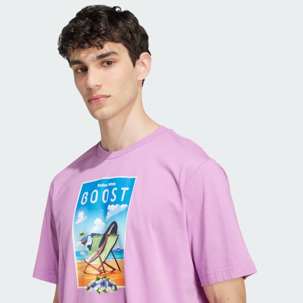 アディダス ブースト半袖グラフィックTシャツ - パープル | アディダス