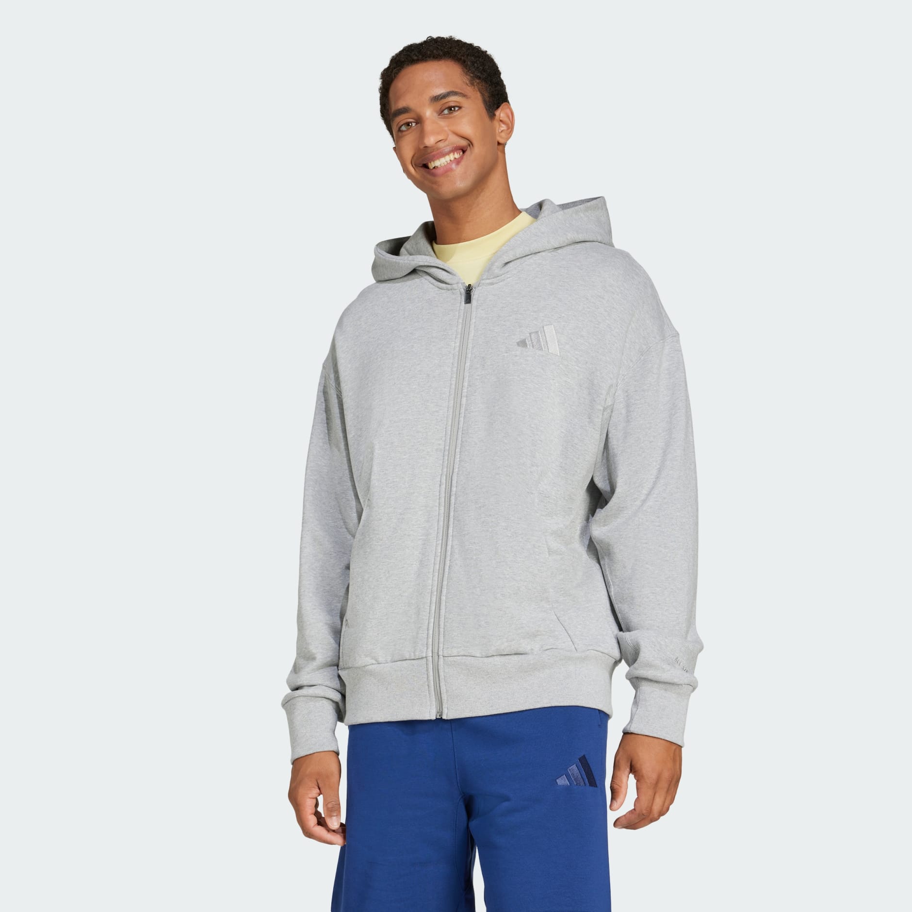 Clothing - ALL SZN French Terry Full-Zip Hoodie - Grey | adidas Oman
