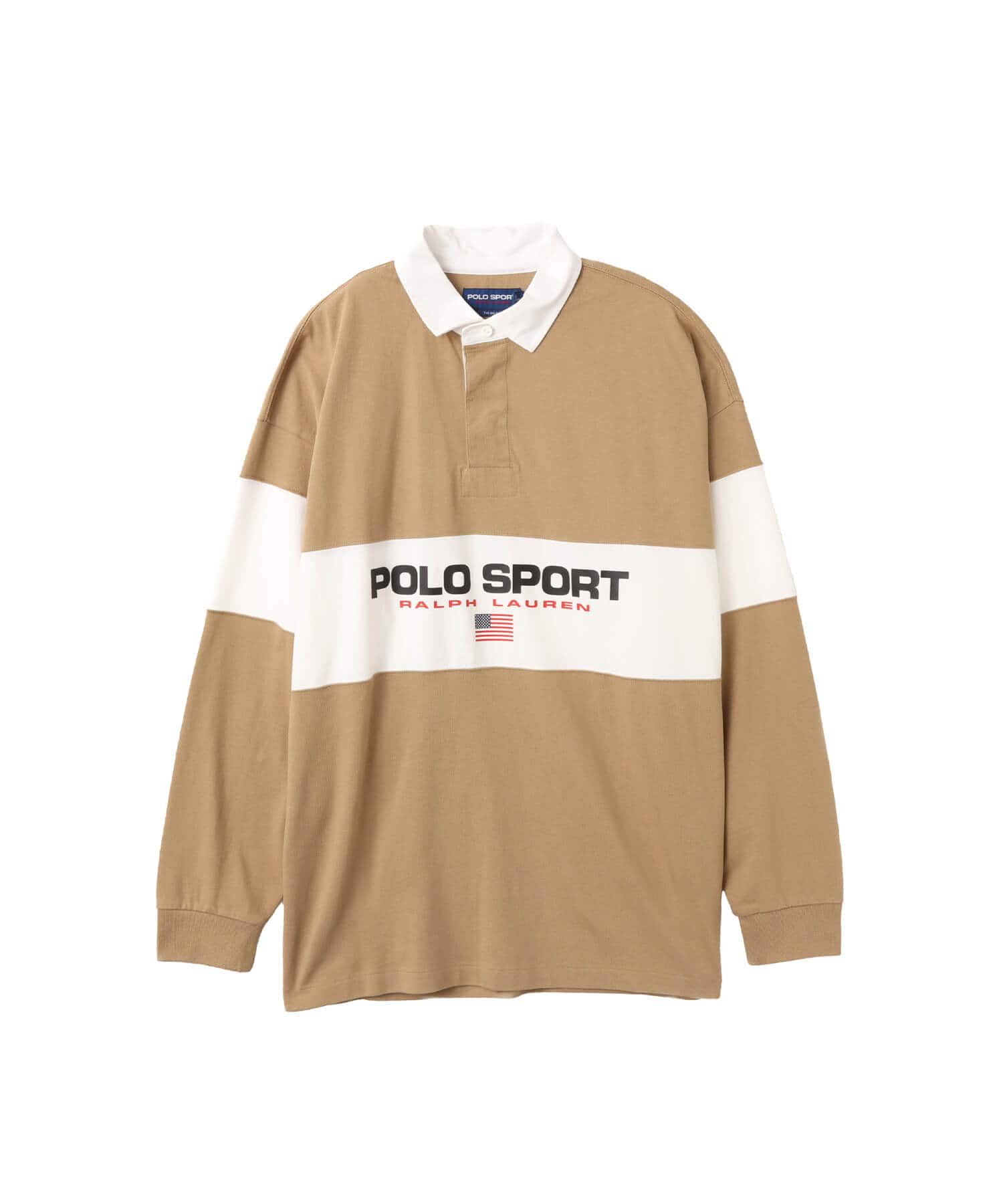 POLO RALPH LAUREN LSBFRUGBYM1-LONG SLEEVE-RUGBY DESERT KHAKI（ポロ