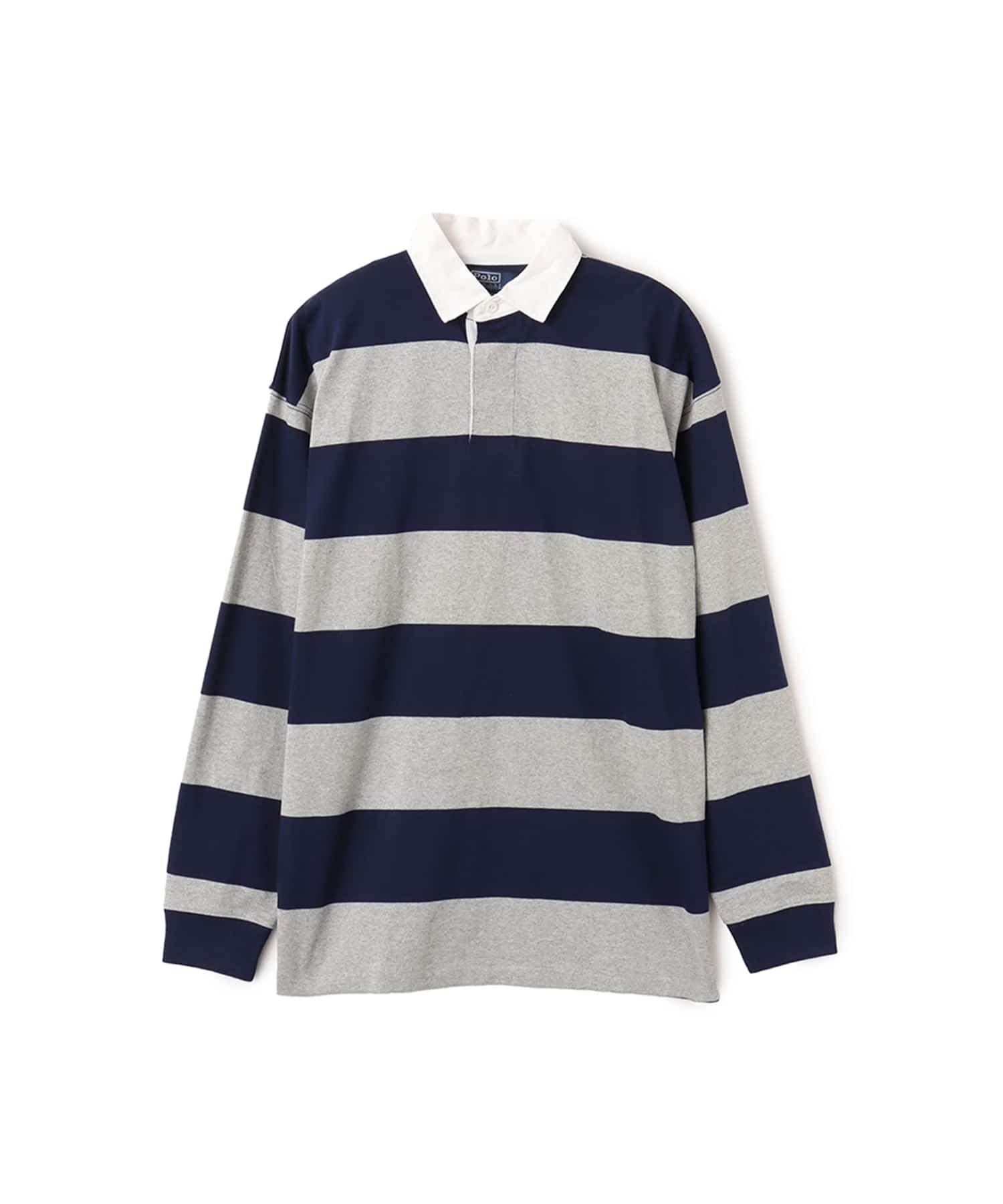 POLO RALPH LAUREN BIG FIT RUGBY SHIRT NEWPORT NAVY/ANDOVER HEATHER