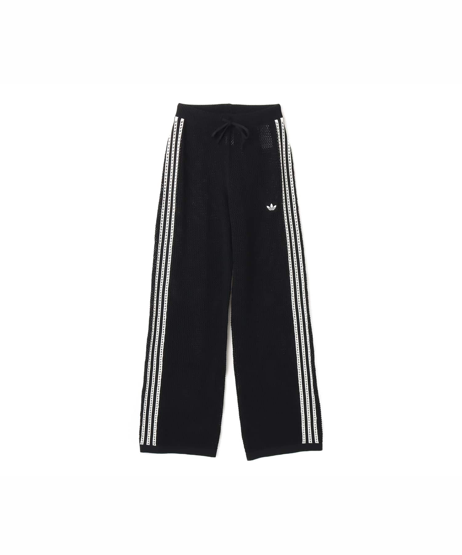 adidas KNITTED CROCHET FIREBIRD TRACKPANTS ブラック（アディダス