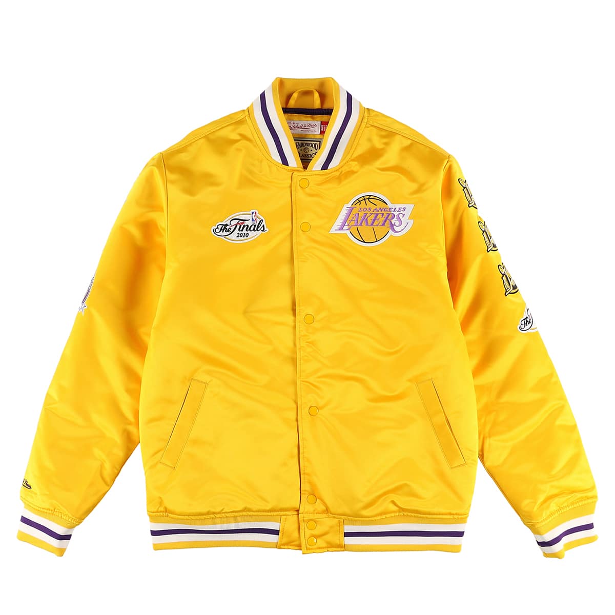 Mitchell & Ness CHAMP CITY SATIN JACKET YELLOW LOS ANGELES LAKERS