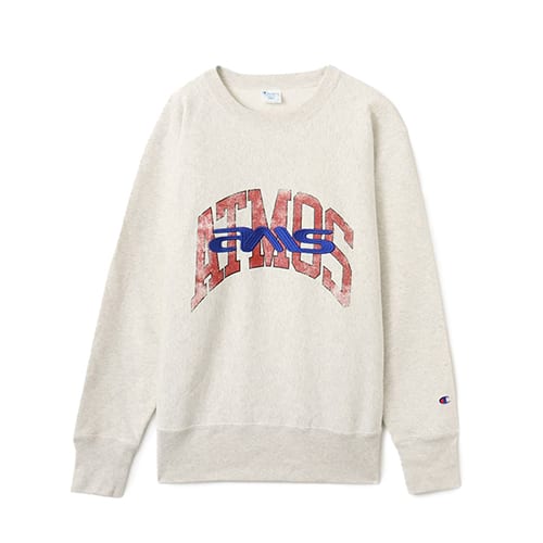 Champion x atmos REVERSE WEAVE Crew Neck Sweatshirt OATMEAL