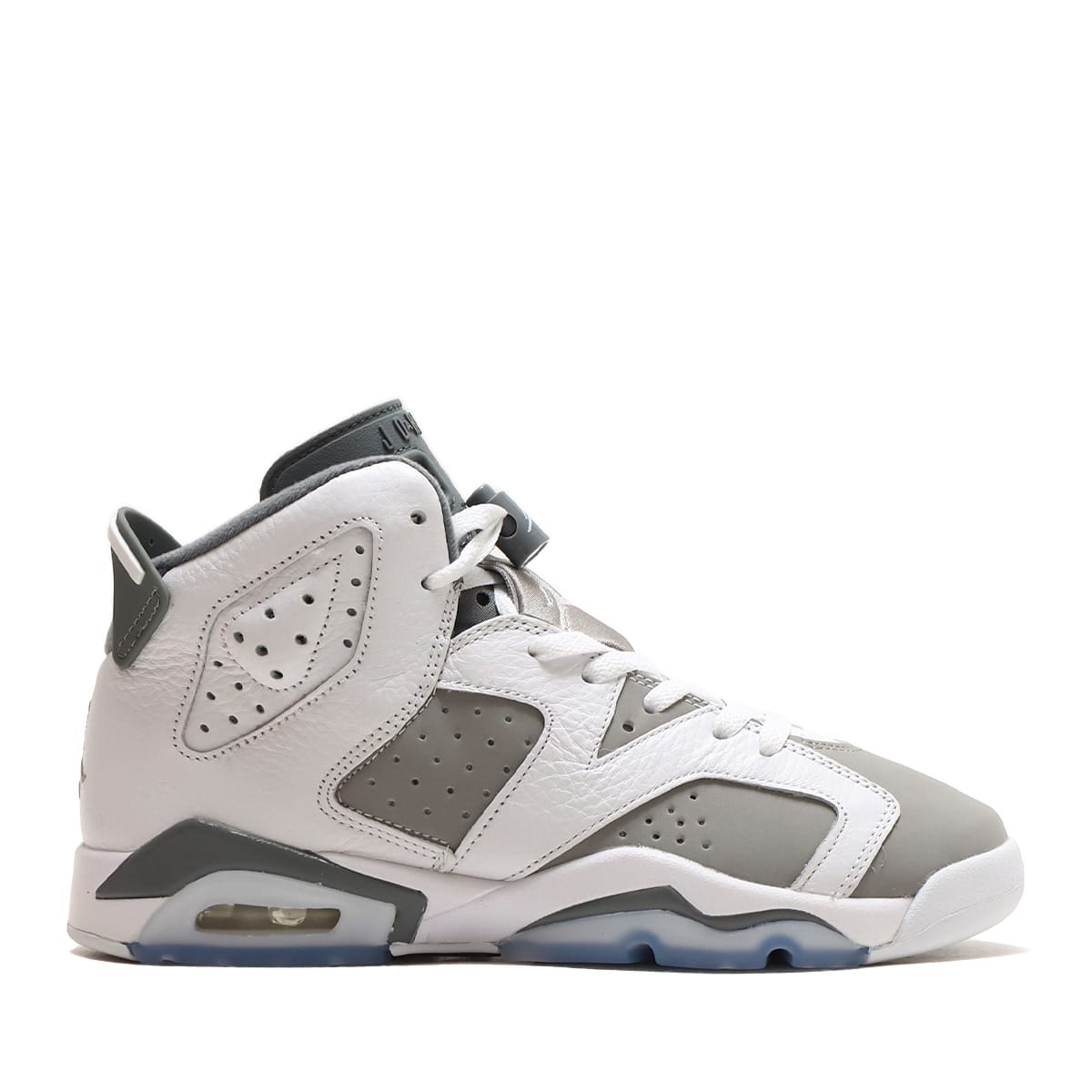 JORDAN BRAND AIR JORDAN 6 RETRO GS WHITE/MEDIUM GREY-COOL GREY