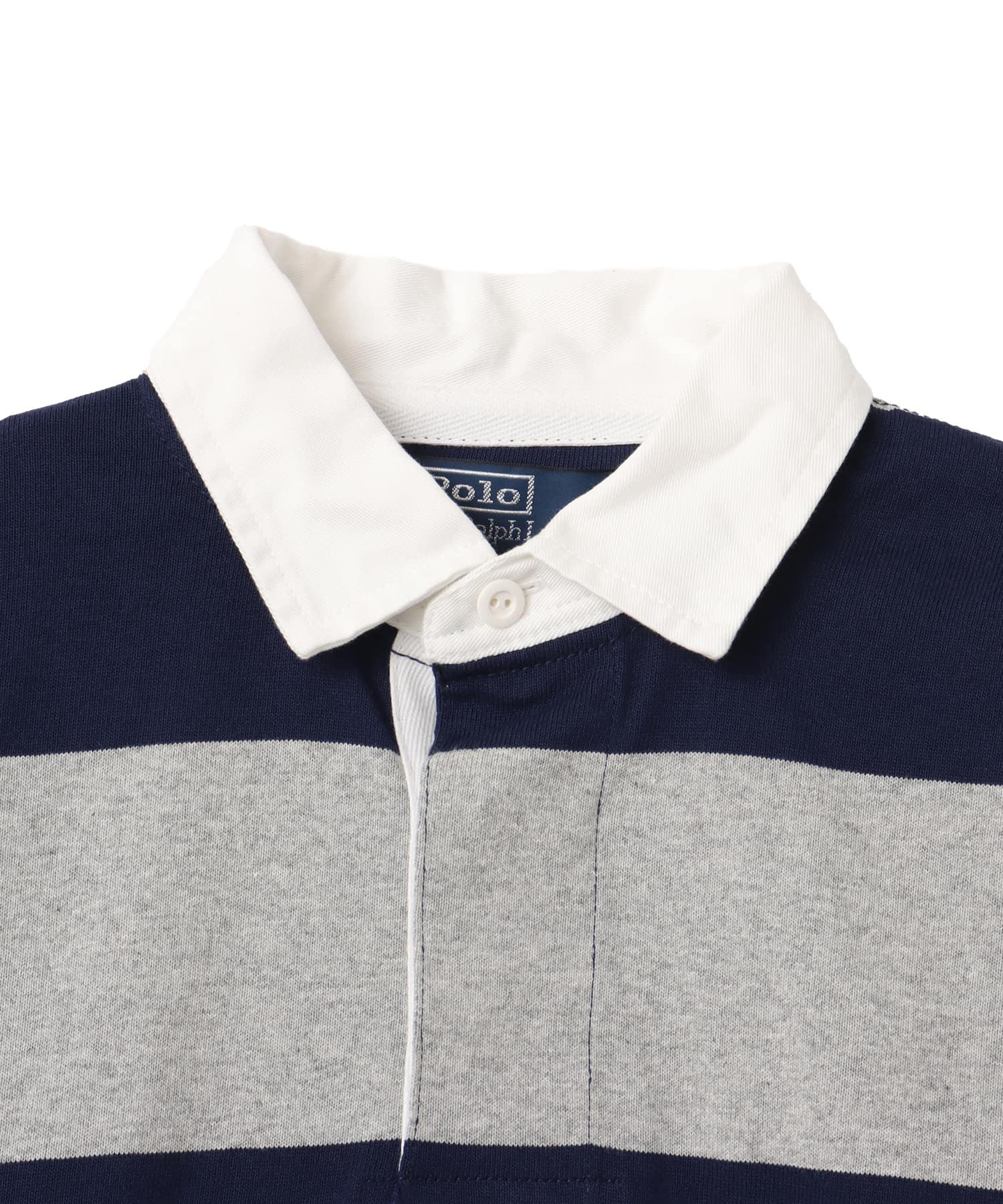 POLO RALPH LAUREN BIG FIT RUGBY SHIRT NEWPORT NAVY/ANDOVER HEATHER