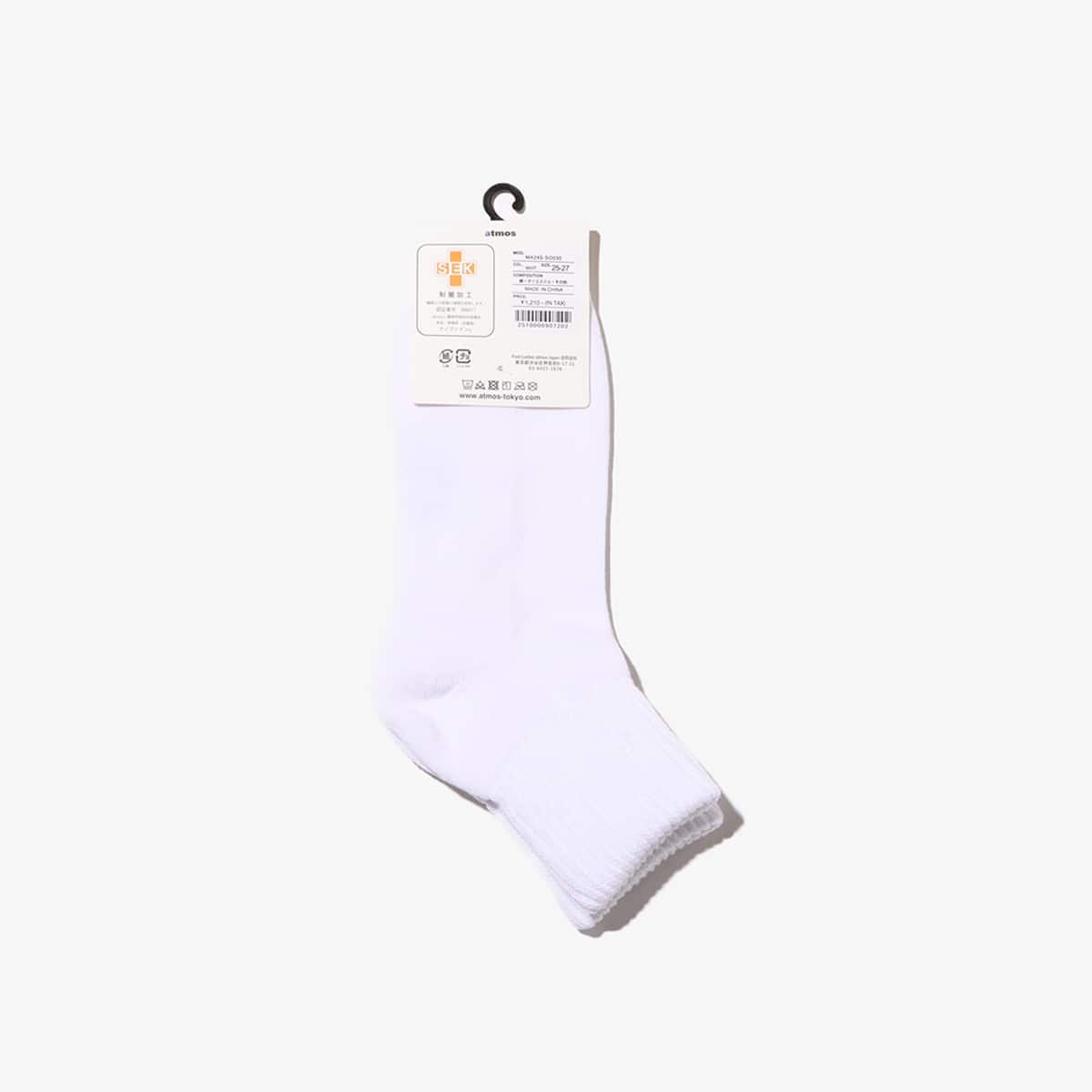 atmos Quarter Length SOCKS WHITE （アトモス クォーターレングス