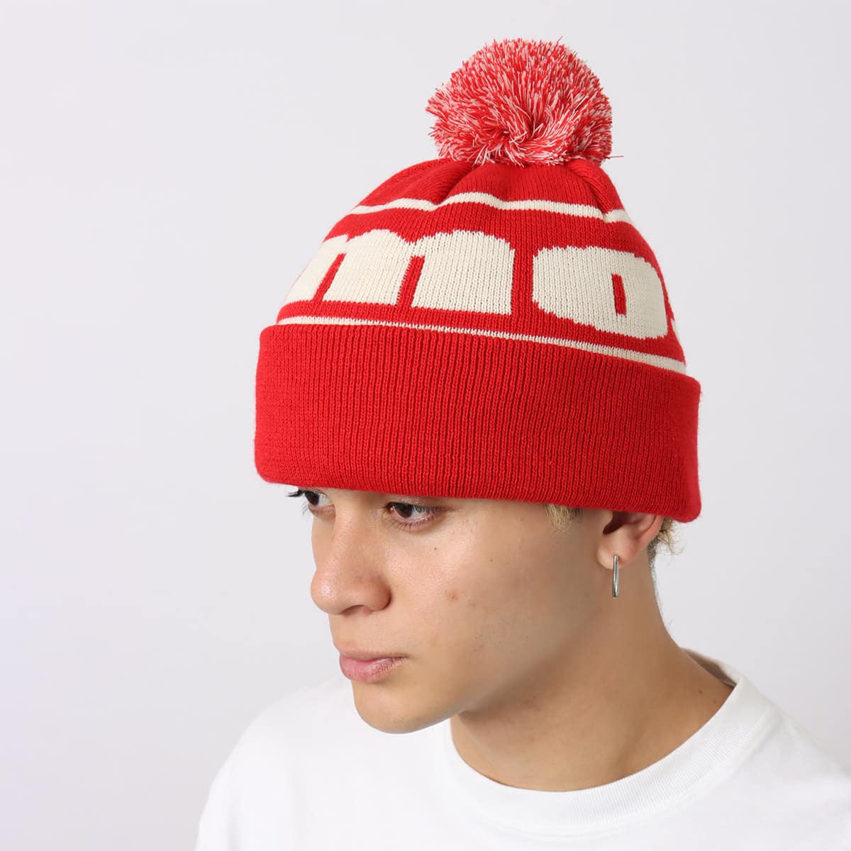 atmos Pom Pom Beanie RED（アトモス ポン ポン ビーニー-レッド