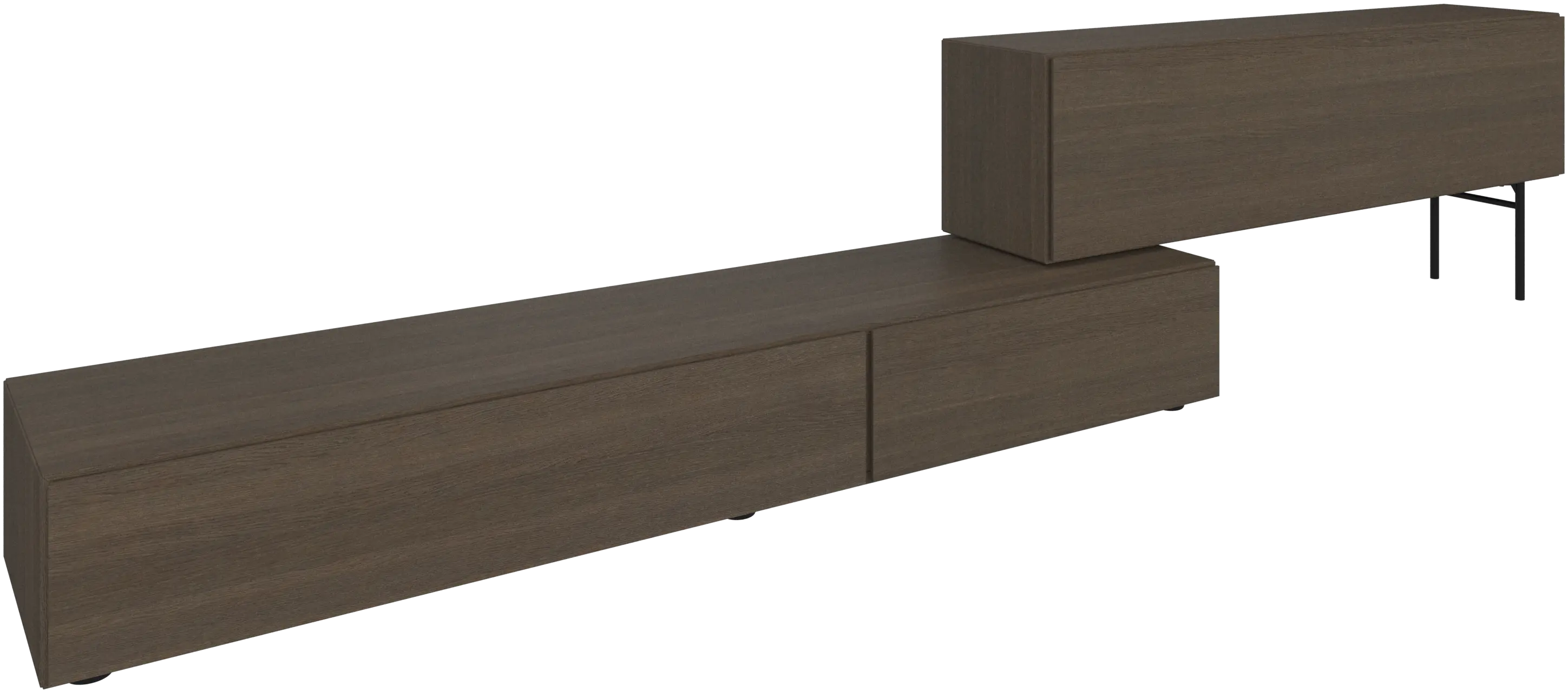 Lugano 壁面収納 ドロップダウン式ドア＆ドロワー付き | wall system