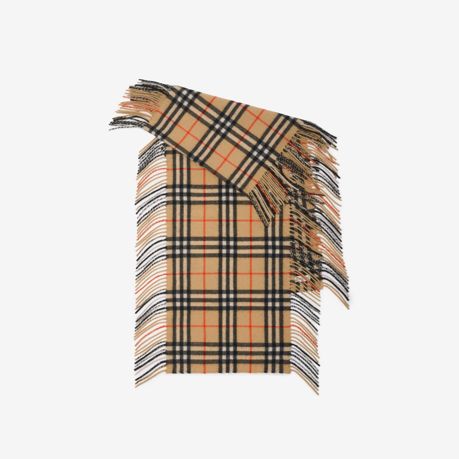 チェック カシミア ハッピースカーフ (サンド) | Burberry®公式サイト
