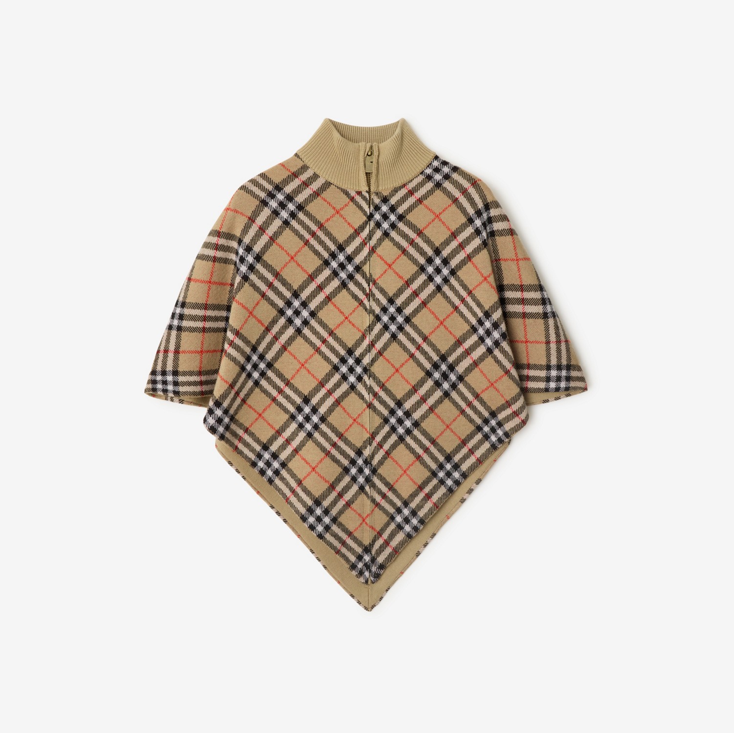 チェック ウールケープ (サンド) | Burberry®公式サイト