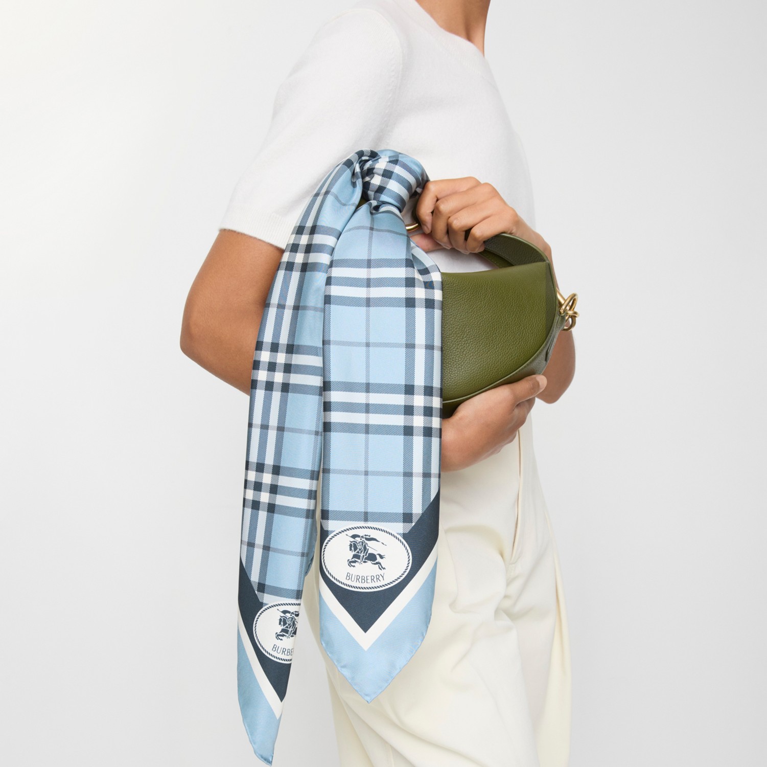 チェック シルクスカーフ (バンク) | Burberry®公式サイト