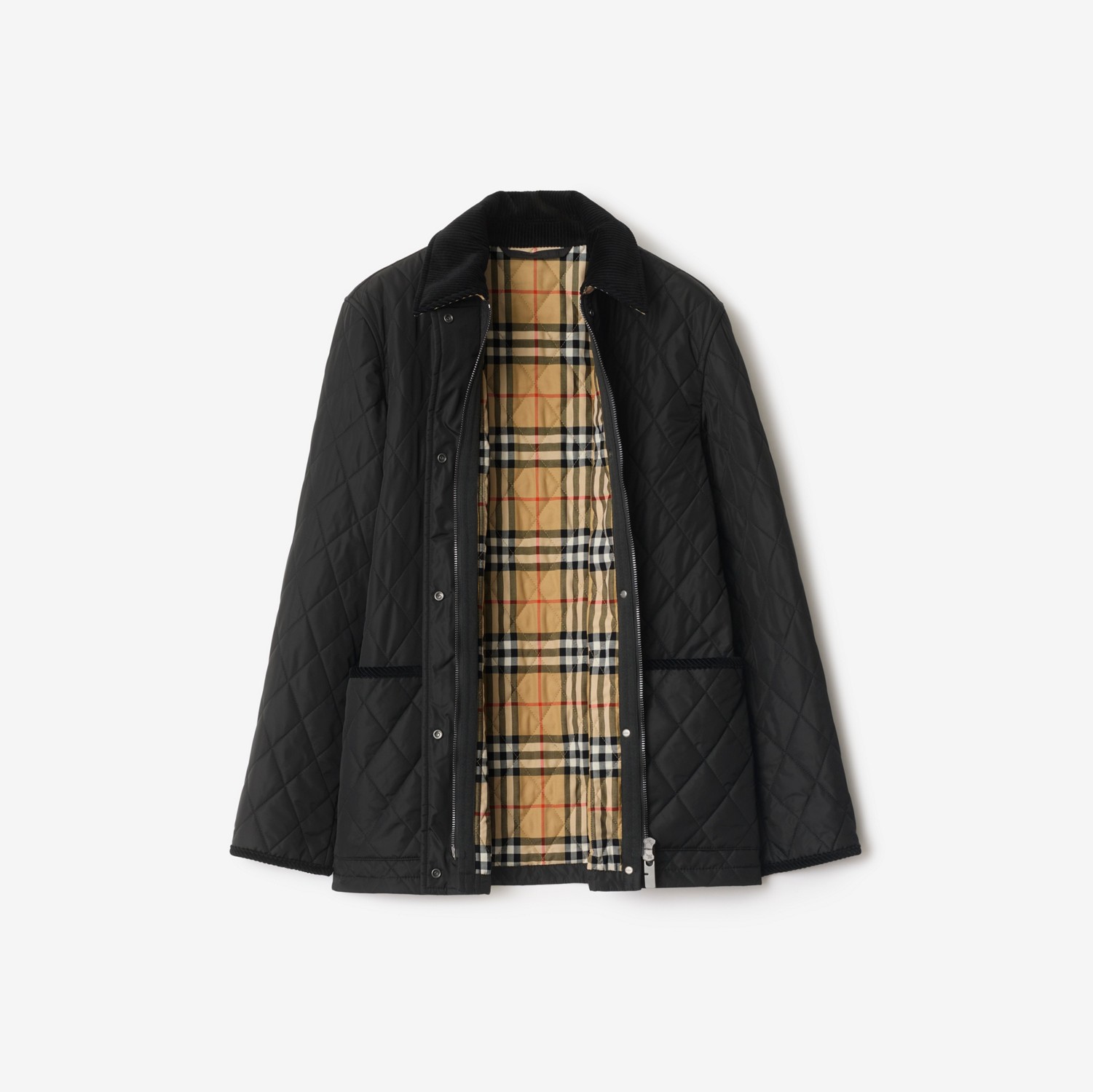 Quilted Nylon Jacket in Black - Women, Cotton | Burberry® Official