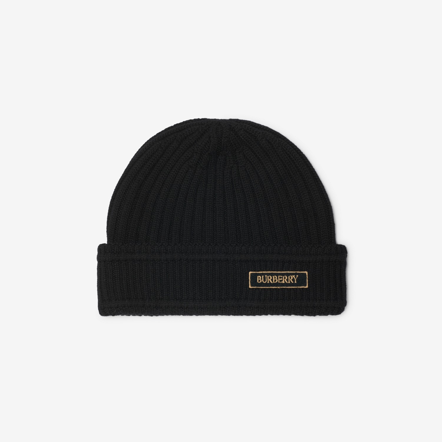 Logo Wool Beanie in Black - Men | Burberry® Official