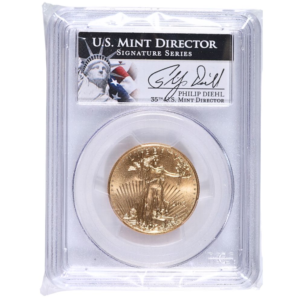 Certified 2013 American Gold Eagle $25 MS70 PCGS Signed by Philip