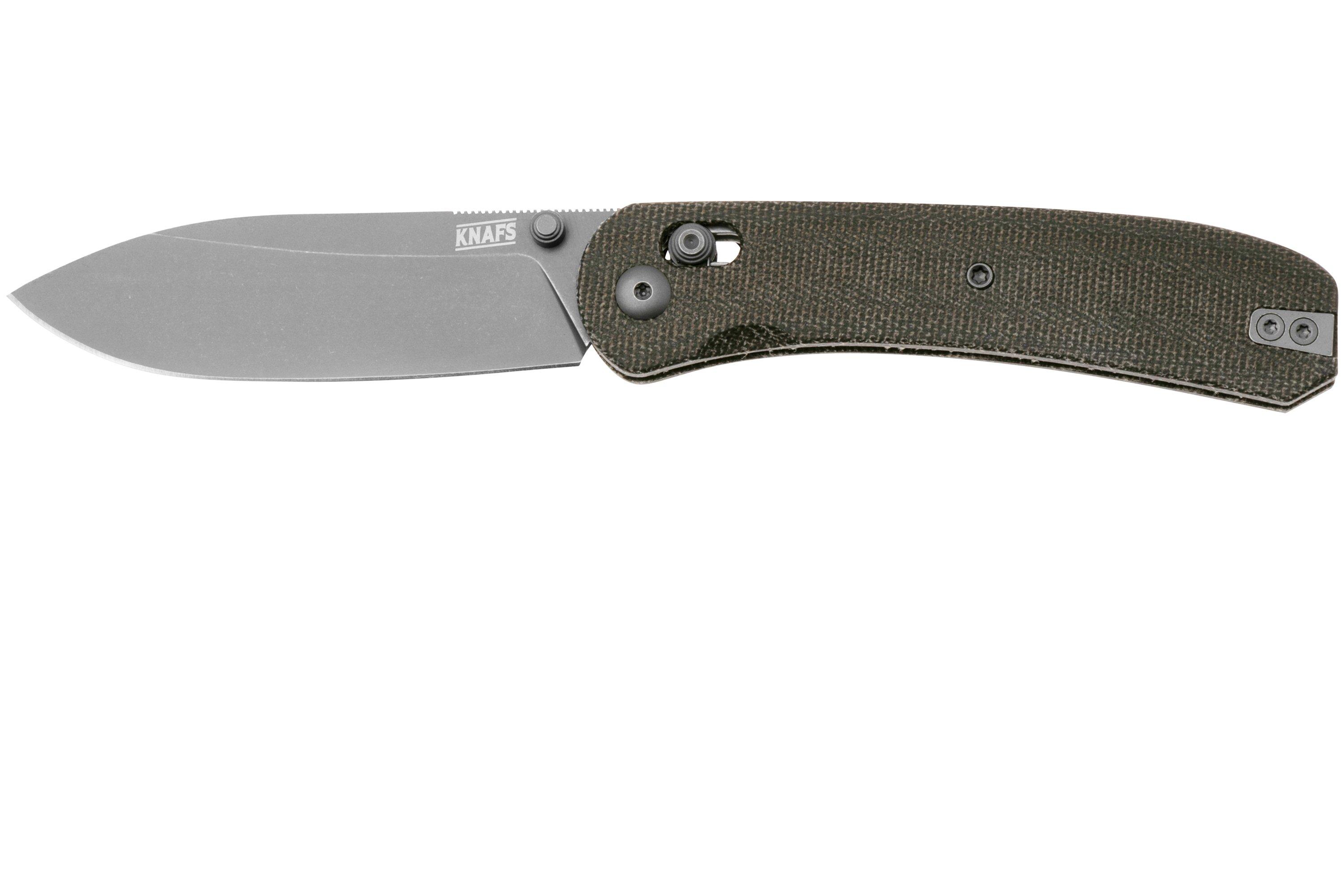 Knafs Lander 2 KNAFS-00274 Green Micarta, Clutch Lock, pocket