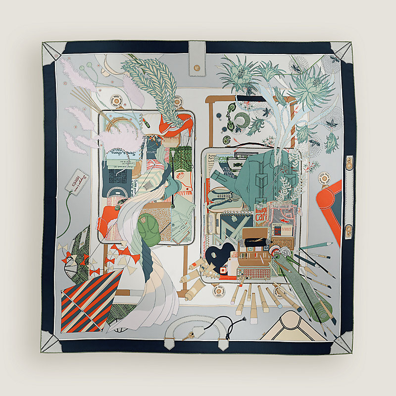 Bagage a Main scarf 90 - Grey | Hermès Mainland China
