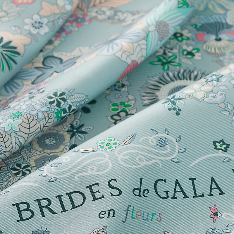HERMES Gala スカーフ 青・緑・白・紫 HERMES（エルメス） スカーフ