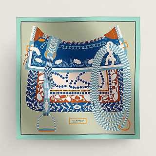 カレ 90 《ガウチョの鞍》 - グリーン | Hermès - エルメス-公式サイト