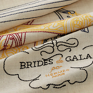 Brides de Gala Brode au Fil scarf 90 - Beige | Hermès USA