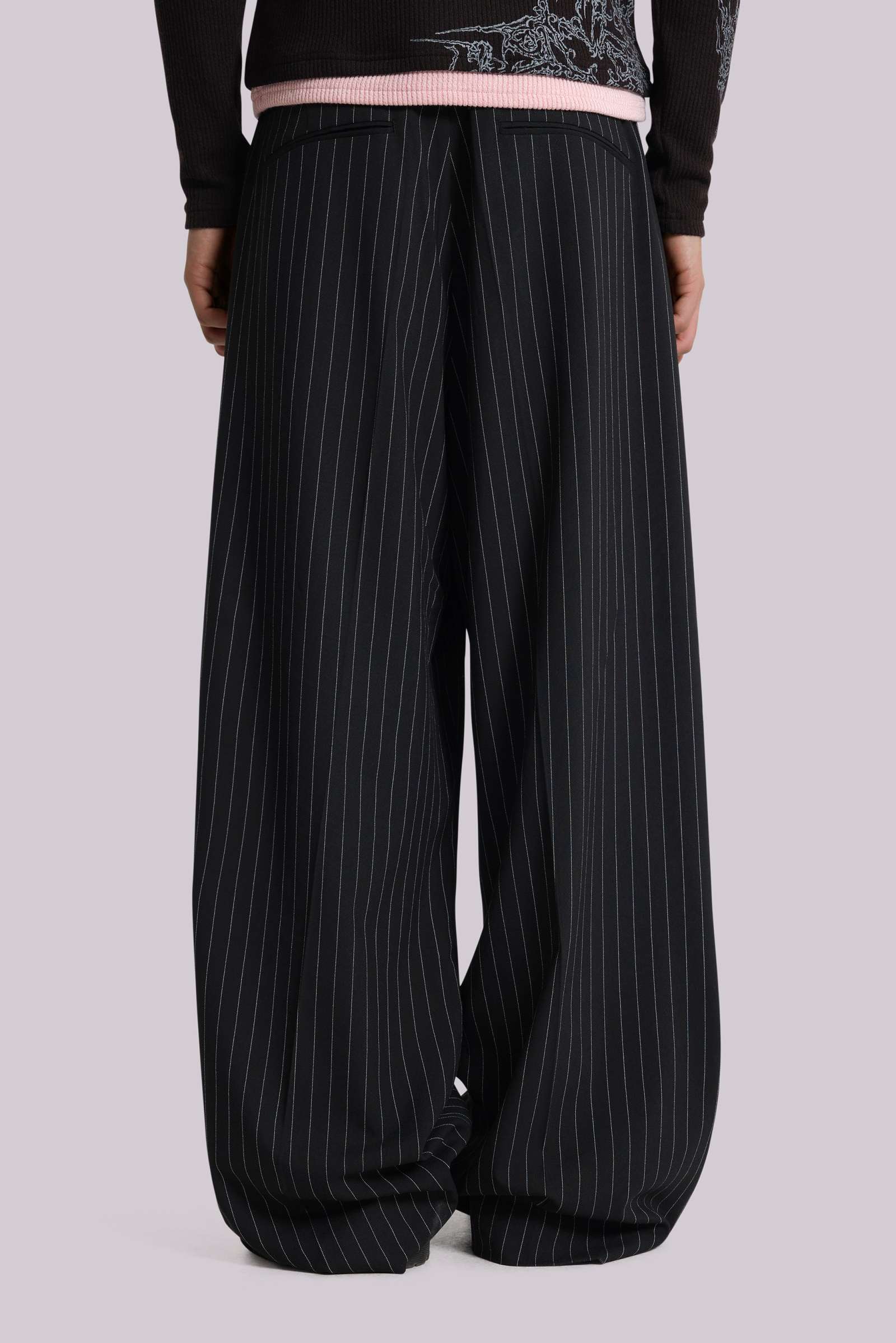 Shop Black Pinstripe Goliath Pants | Jaded London | Clothing