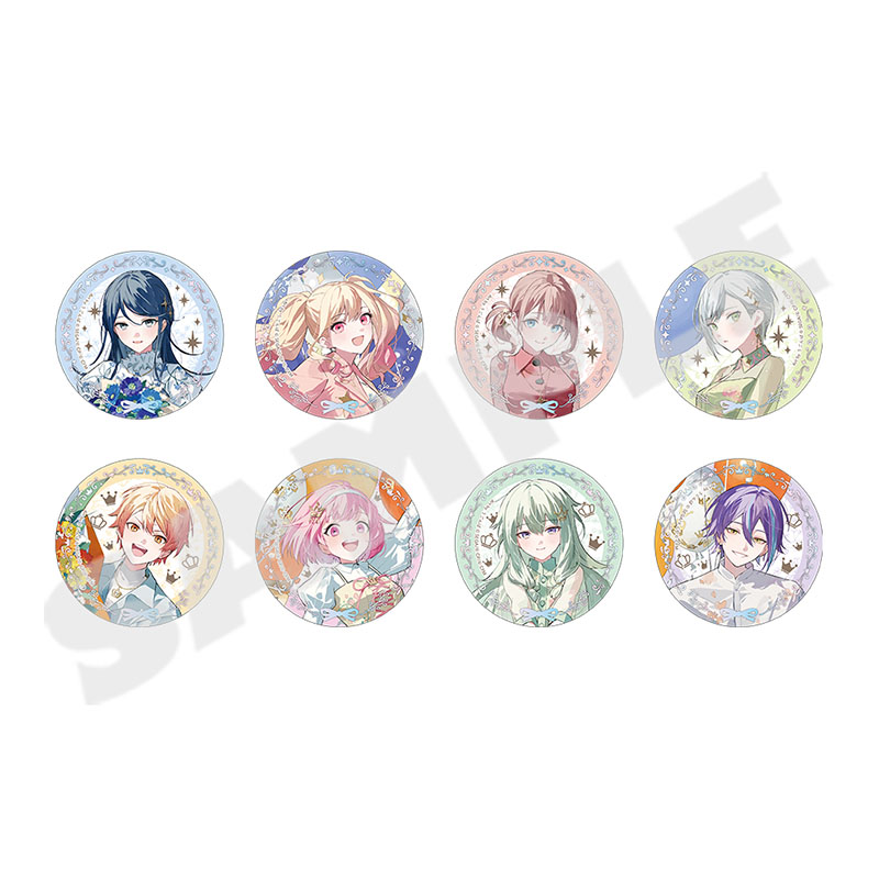 オーロラ箔押し缶バッジコレクション A（全8種）【単品