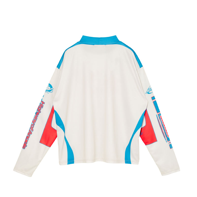ZTMY SPORTS High Neck Long Tee (Cream) - ZUTOMAYO MART