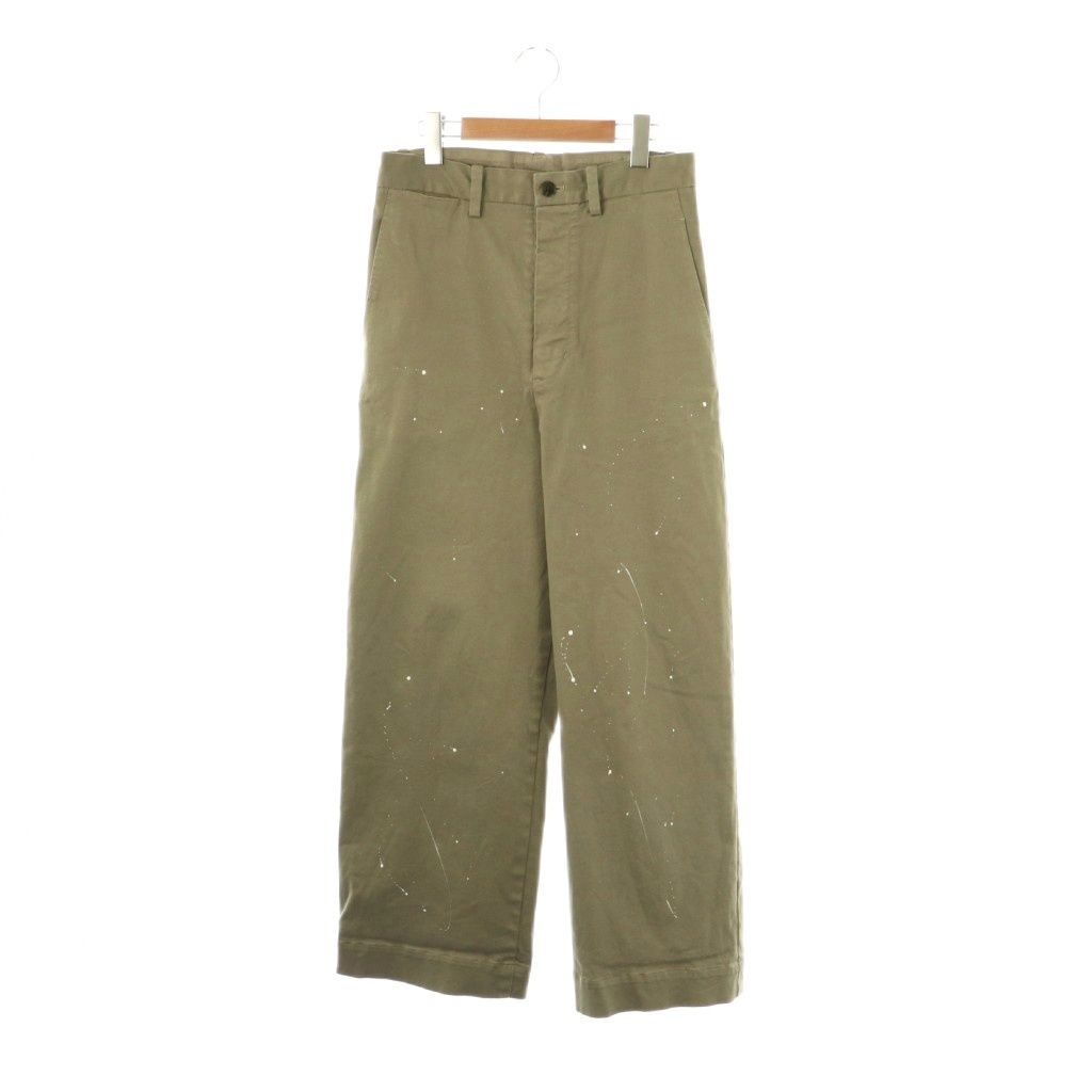 ブリル BRILL 25SS ペイントチノパンツ ワイドパンツ ハイウエスト 36