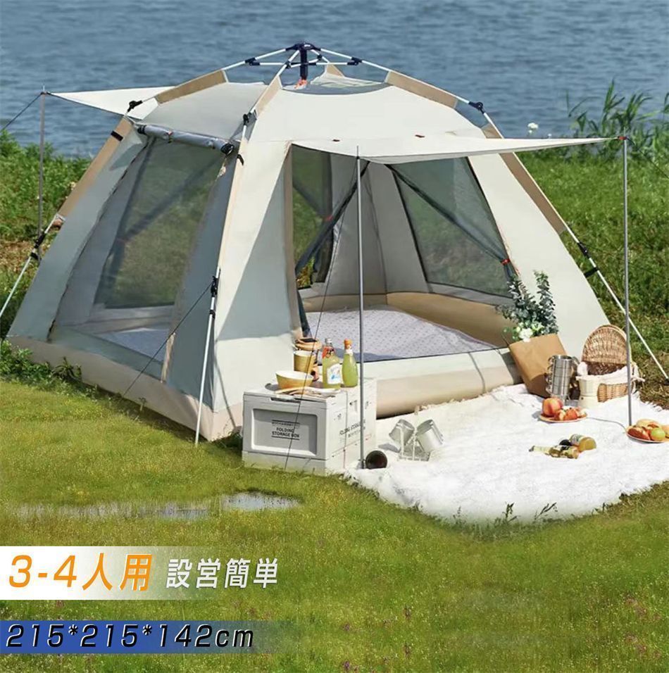 ポップアップテント アウトドア キャンプ 1秒開閉 BBQ グリーン