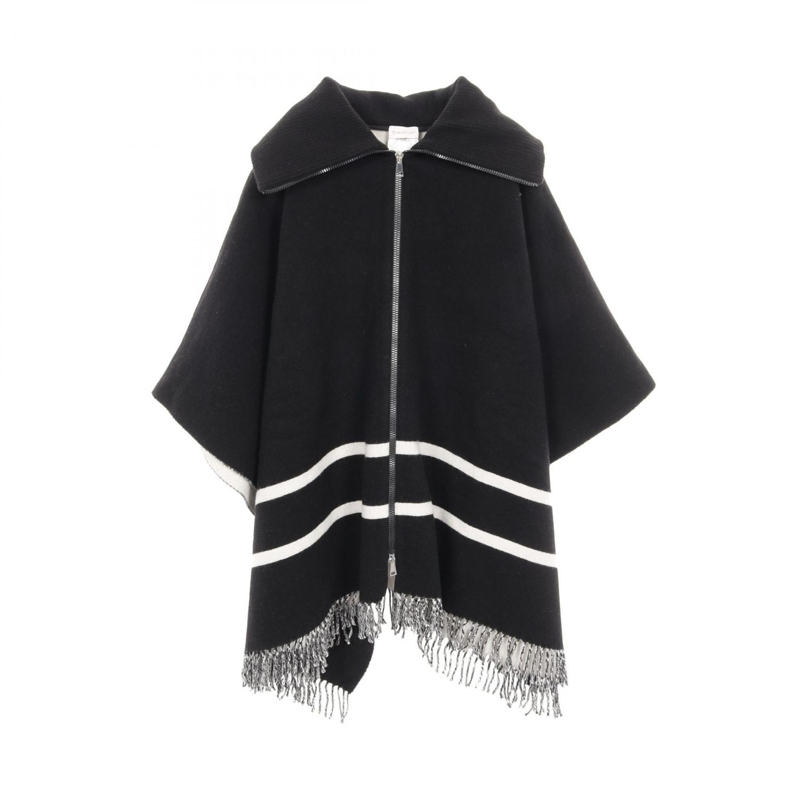 モンクレール MONCLER ポンチョ ニット ケープ ブラック ウール