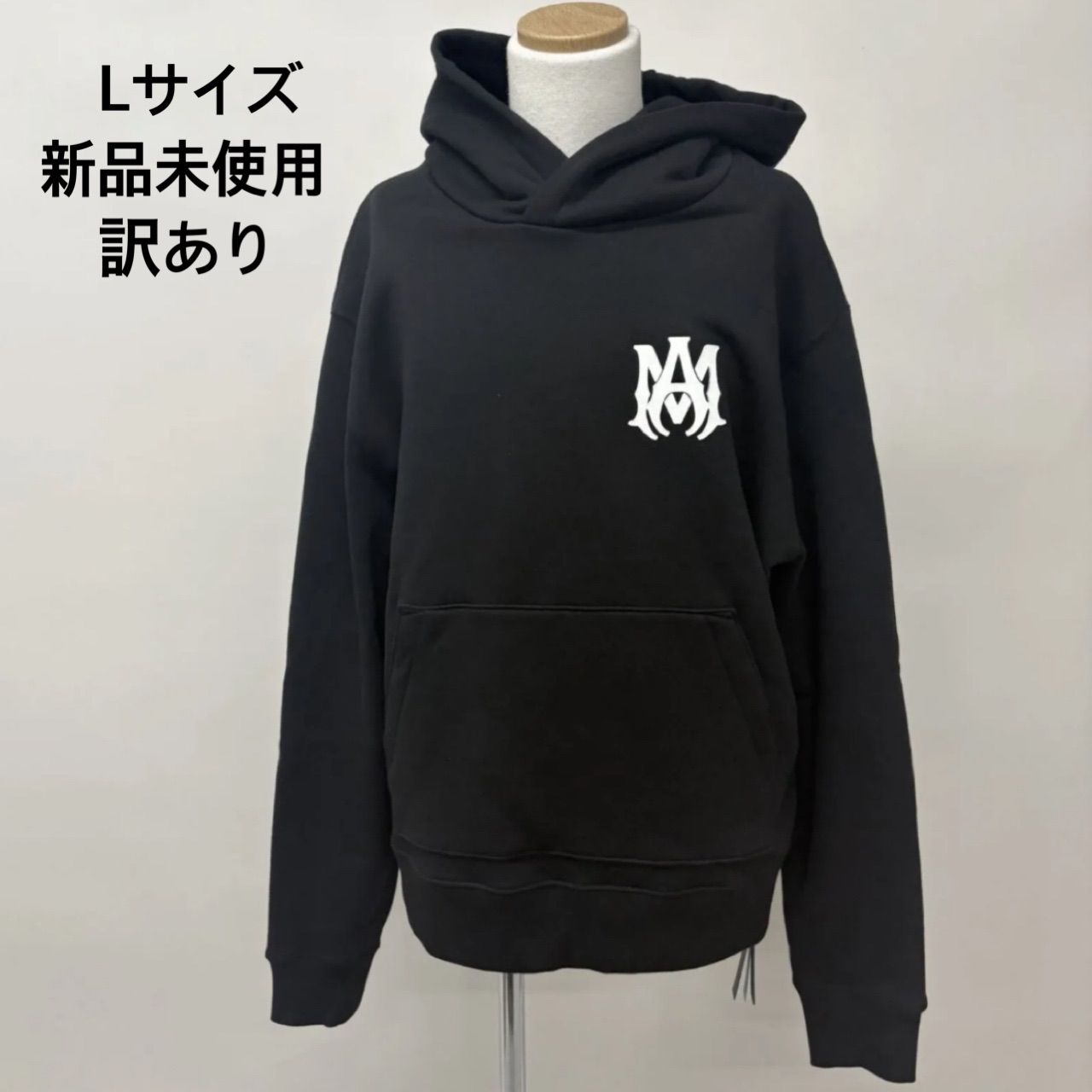 LサイズAMIRI ロゴパーカー アミリ MA CORE LOGO HOODIE ブラック L