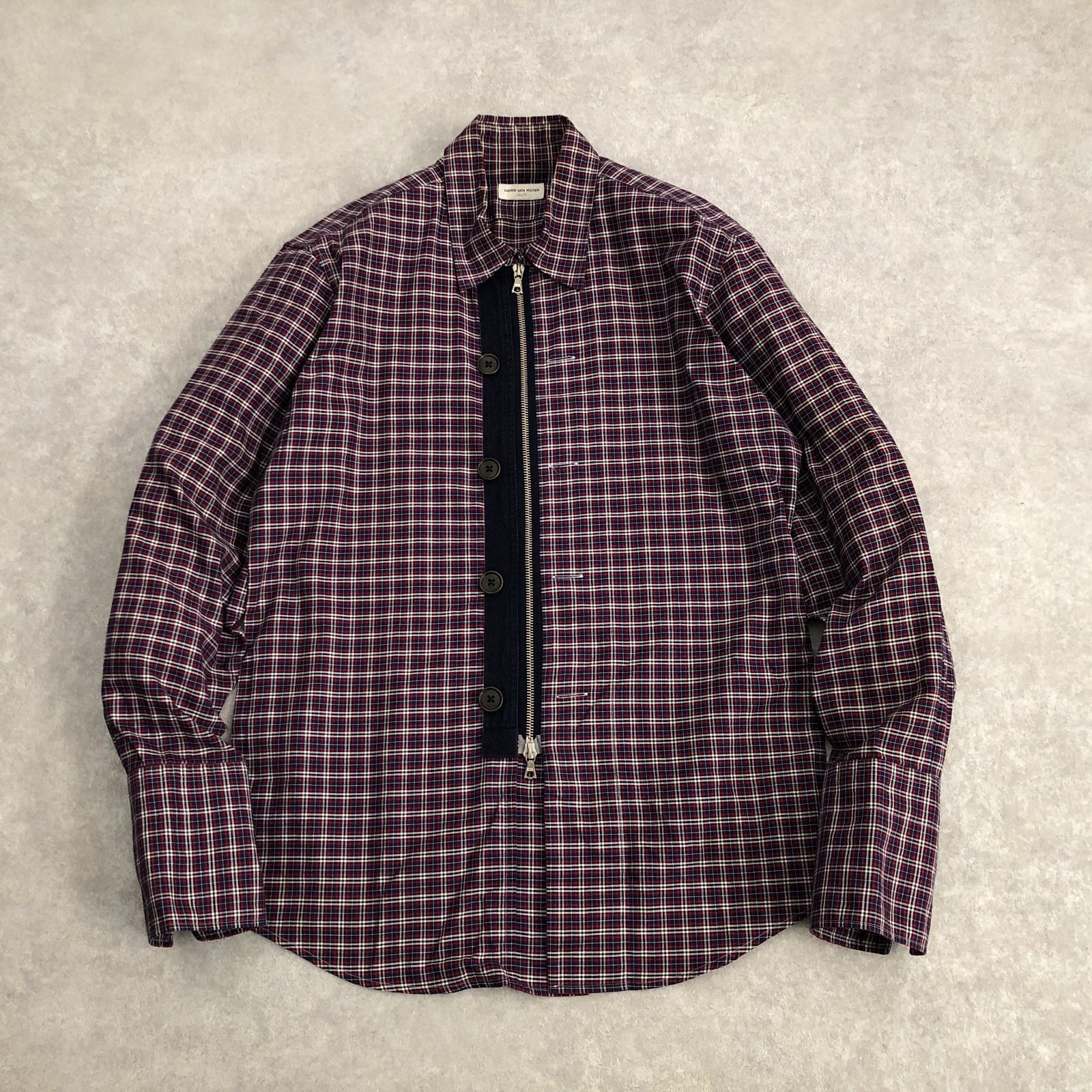 DRIES VAN NOTEN Archive vintage ZIPPER チェック シャツ ドリス