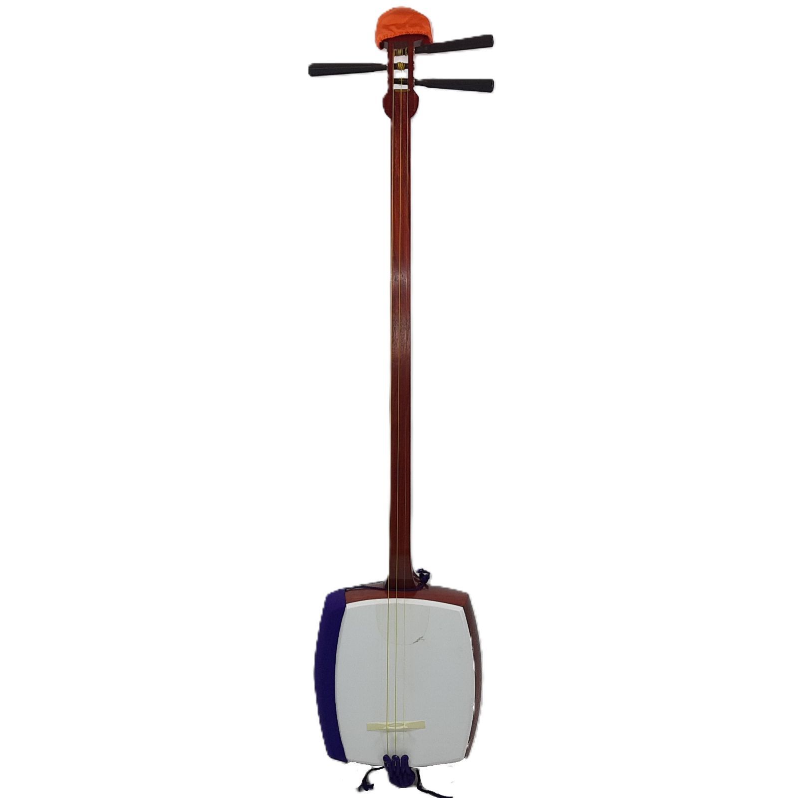 中棹三味線本体 皮破れなし 皮が割れない？地唄三味線（中棹、破れなし