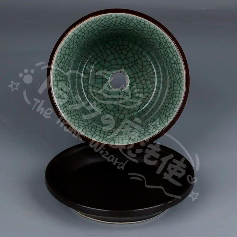 レリーフ彩花鉢 盆栽鉢 磁鉢山野草鉢 多肉植物 植木鉢 小品大品盆栽鉢