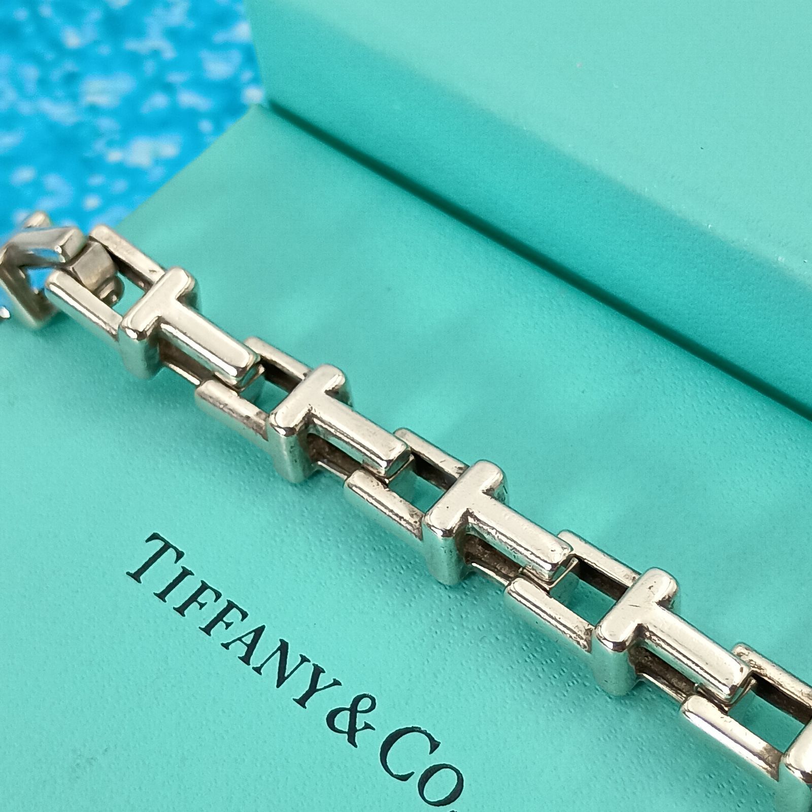 TIFFANY&Co. ティファニー Tナローチェーン ブレスレット メンズ