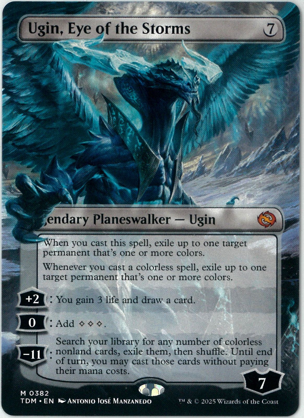 MTG/英語版/嵐の目、ウギン/Ugin, Eye of the 高品質 Storms/ボーダーレス/