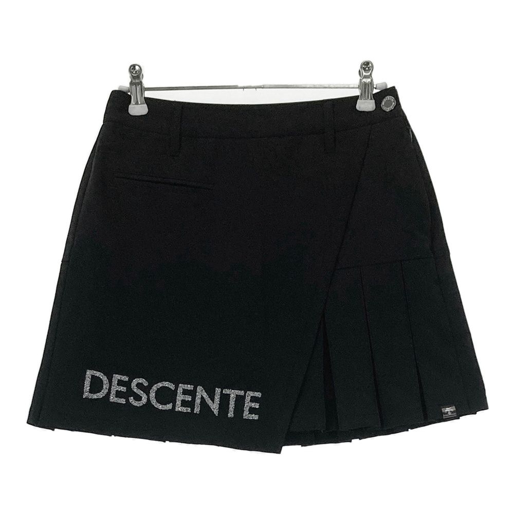 新品 DESCENTE ゴルフ バックプリーツスカート サイズ：S ブラック