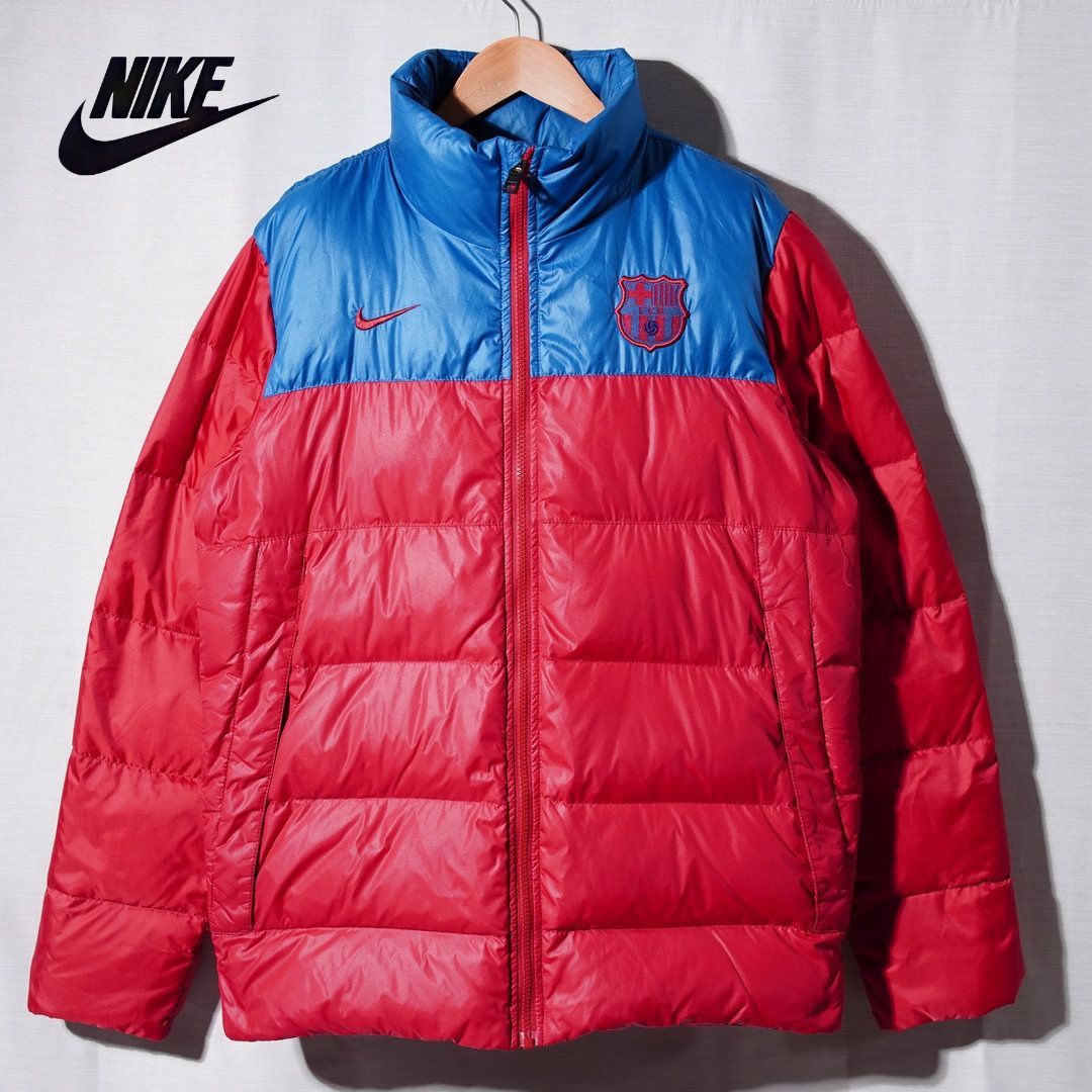 ナイキ NIKE FC バルセロナ ダウンジャケット M 相当 表記 S レッド