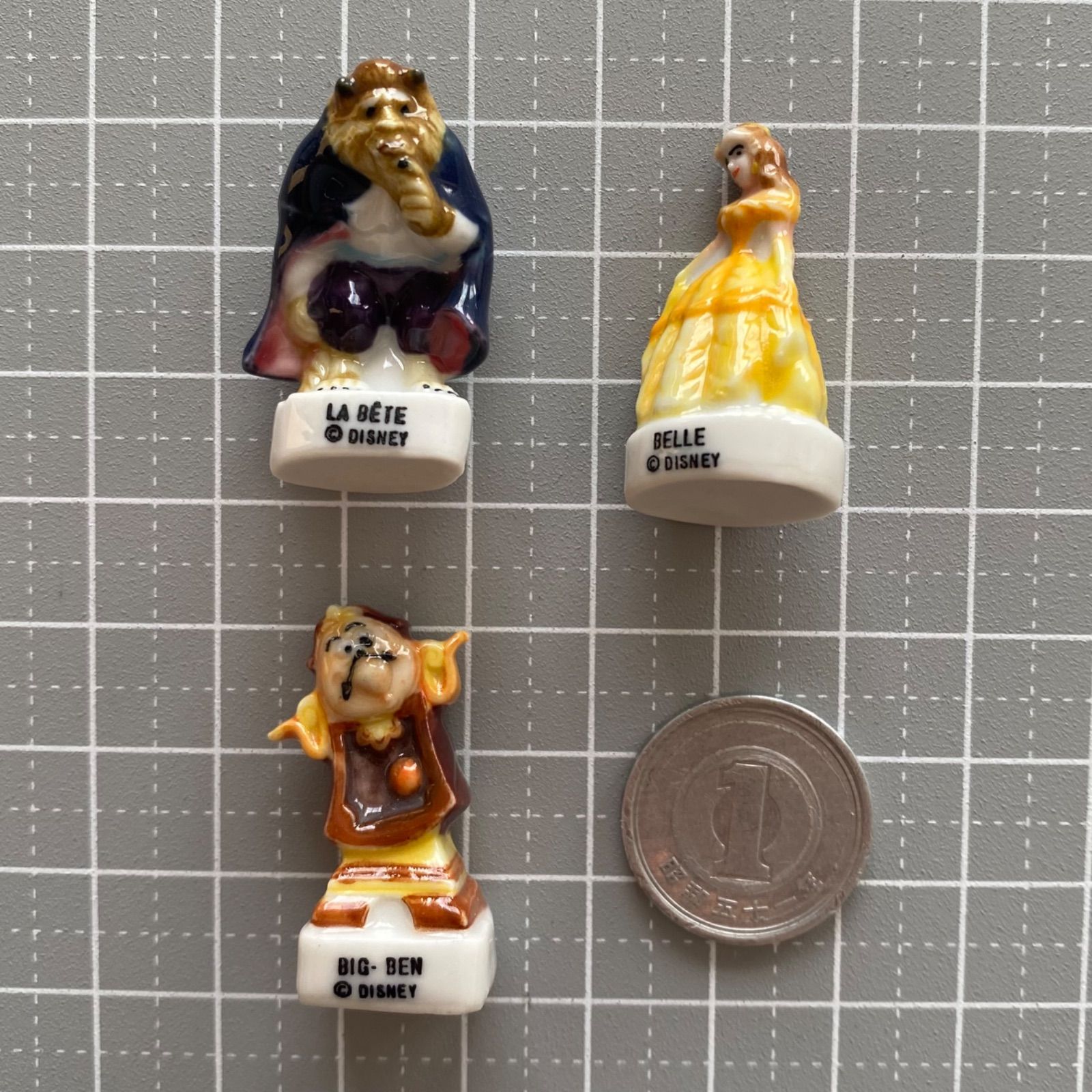 美女と野獣のフェーブ3点セット／ディズニー／フランス雑貨／陶器