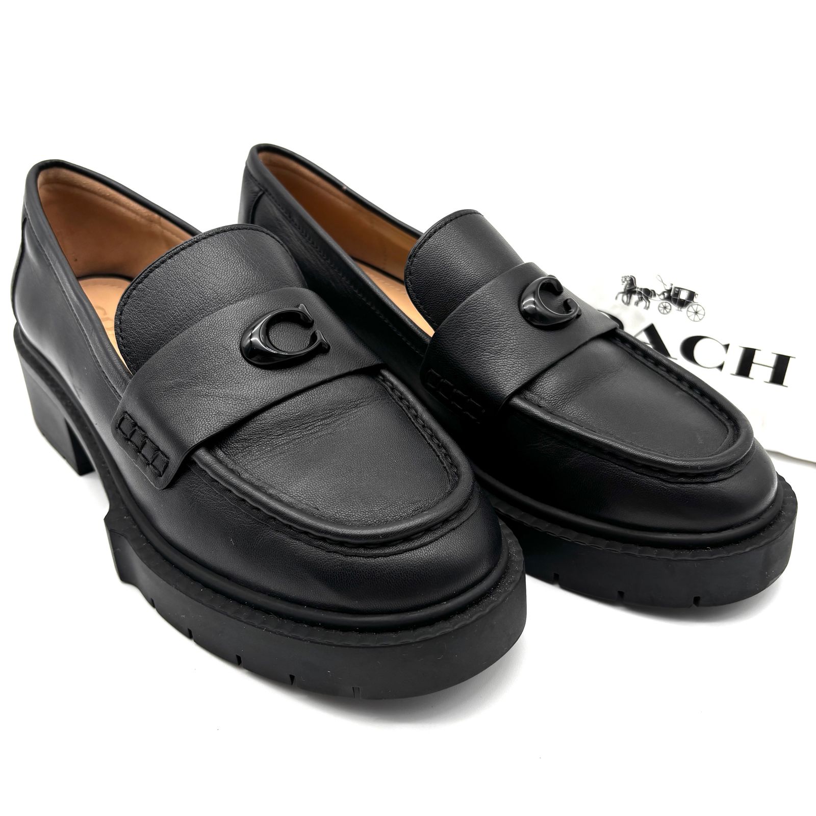 COACH ブラック 厚底ローファー COACH ブラック ローファー 厚底 COACH